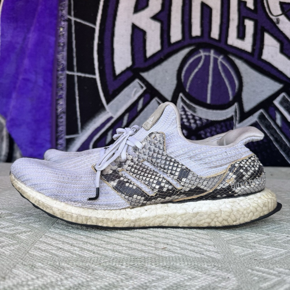 Size 12.5 - Adidas UltraBoost DNA Animalโ Pack Python White FZ2734 Men's